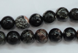 COB170 15.5 inches 10mm round snowflake obsidian beads