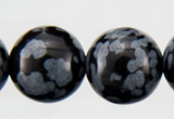 COB23 15 inches 8mm round snowflake obsidian gemstone beads wholesale