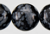 COB24 15 inches 10mm round snowflake obsidian gemstone beads wholesale