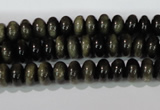 COB260 15.5 inches 5*8mm rondelle golden obsidian beads wholesale