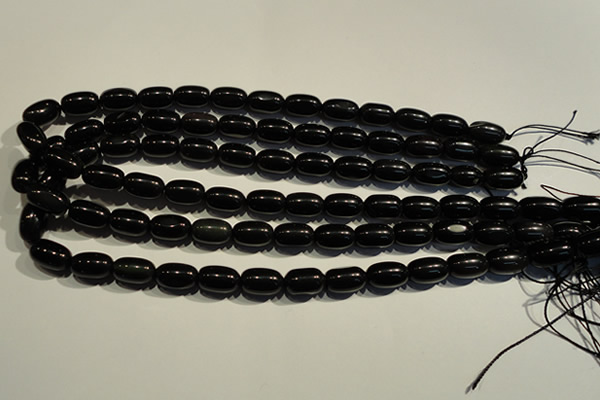 COB462 15.5 inches 10*14mm drum black obsidian beads wholesale