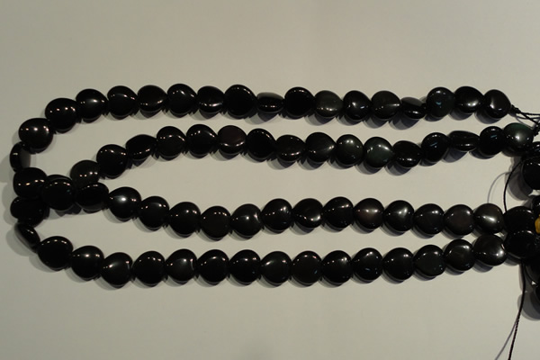 COB466 15.5 inches 8*8mm heart black obsidian beads wholesale