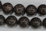 COB556 15.5 inches 16mm round red snowflake obsidian beads wholesale