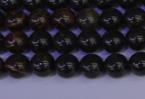 COB650 15.5 inches 4mm round gold black obsidian beads wholesale