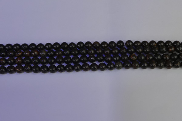 COB650 15.5 inches 4mm round gold black obsidian beads wholesale