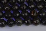 COB651 15.5 inches 6mm round gold black obsidian beads wholesale