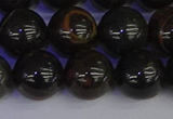 COB655 15.5 inches 14mm round gold black obsidian beads wholesale