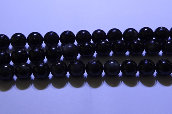 COB707 15.5 inches 18mm round ice black obsidian beads wholesale