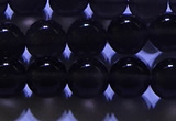 COB712 15.5 inches 8mm round ice black obsidian beads wholesale