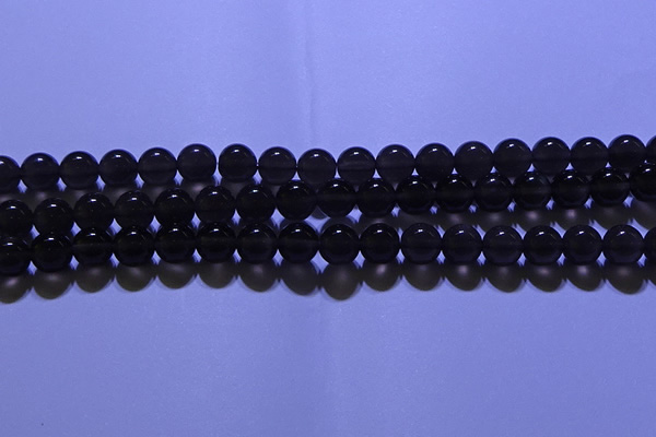 COB712 15.5 inches 8mm round ice black obsidian beads wholesale