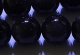 COB715 15.5 inches 14mm round ice black obsidian beads wholesale