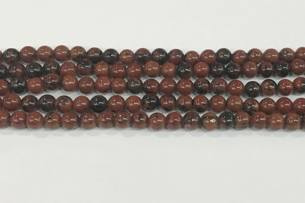 COB750 15.5 inches 4mm round mahogany obsidian beads wholesale