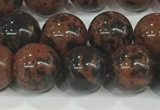 COB753 15.5 inches 10mm round mahogany obsidian beads wholesale