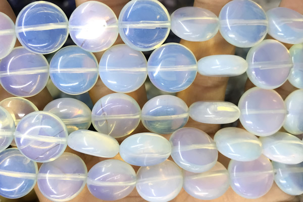 COIN110 15 inches 16mm coin opalite beads