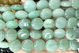 COIN116 15 inches 16mm coin green aventurine jade beads