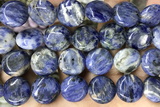 COIN129 15 inches 16mm coin sodalite gemstone beads