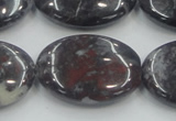 COJ03 15.5 inches 22*30mm oval blood jasper gemstone beads