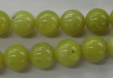 COJ105 15.5 inches 12mm round olive jade beads wholesale