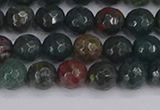 COJ311 15.5 inches 6mm faceted round Indian bloodstone beads