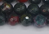 COJ313 15.5 inches 10mm faceted round Indian bloodstone beads