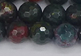 COJ314 15.5 inches 12mm faceted round Indian bloodstone beads