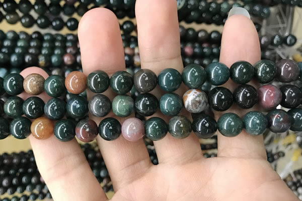 COJ332 15.5 inches 8mm round Indian bloodstone beads wholesale