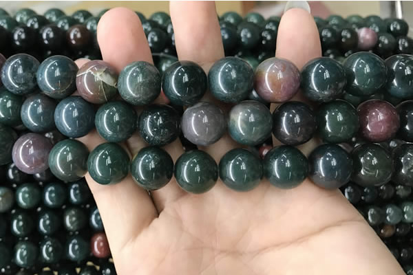 COJ335 15.5 inches 14mm round Indian bloodstone beads wholesale