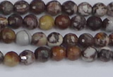 COJ360 15.5 inches 4mm faceted round outback jasper beads