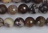 COJ362 15.5 inches 8mm faceted round outback jasper beads