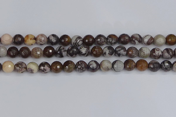 COJ364 15.5 inches 12mm faceted round outback jasper beads