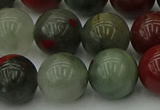 COJ455 15.5 inches 14mm round blood jasper beads wholesale