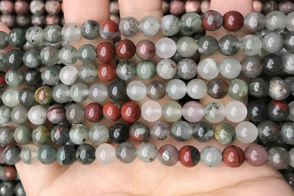 COJ481 15.5 inches 6mm round blood jasper beads wholesale