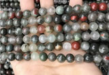 COJ482 15.5 inches 8mm round blood jasper beads wholesale