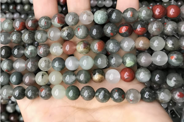 COJ482 15.5 inches 8mm round blood jasper beads wholesale