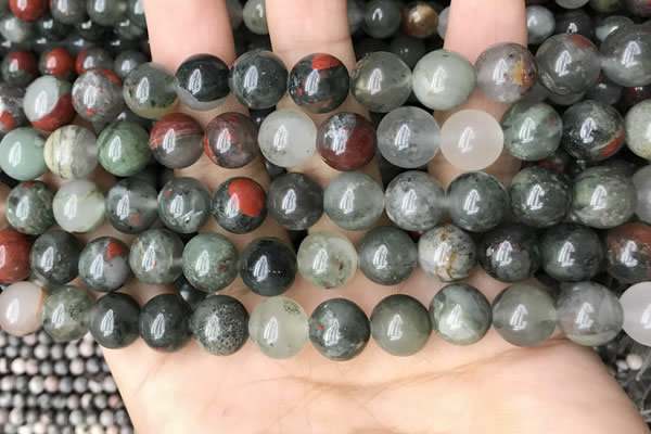 COJ483 15.5 inches 10mm round blood jasper beads wholesale