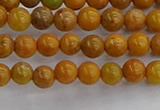 COJ600 15.5 inches 4mm round orpiment jasper beads wholesale