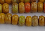 COJ612 15.5 inches 5*8mm rondelle orpiment jasper beads