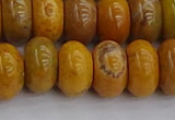 COJ614 15.5 inches 6*12mm rondelle orpiment jasper beads