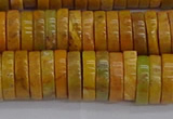 COJ623 15.5 inches 3*12mm heishi orpiment jasper beads