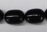 CON28 15.5 inches 15*20mm drum black onyx gemstone beads