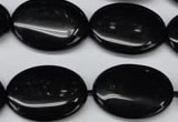 CON35 15.5 inches 18*25mm oval black onyx gemstone beads