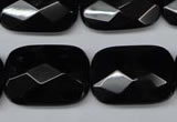 CON91 15.5 inches 18*25mm faceted rectangle black onyx gemstone beads