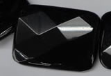 CON94 15.5 inches 30*40mm faceted rectangle black onyx gemstone beads