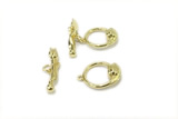 CONN07 6*24mm, 15-18mm copper toggle clasp gold plated