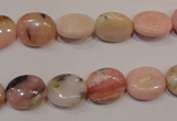 COP1022 15.5 inches 10*12mm oval natural pink opal gemstone beads