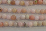 COP1060 15.5 inches 6mm round natural pink opal gemstone beads