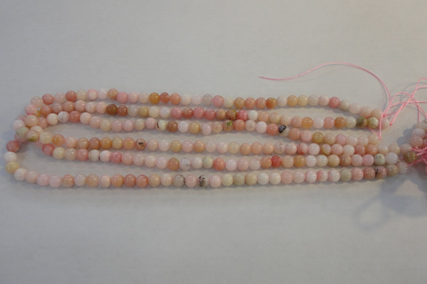 COP1060 15.5 inches 6mm round natural pink opal gemstone beads