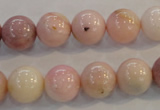 COP1063 15.5 inches 12mm round natural pink opal gemstone beads