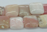 COP11 15.5 inches 16*16mm square natural pink opal beads wholesale