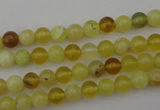 COP1200 15.5 inches 4mm round yellow opal gemstone beads